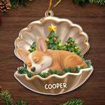 Custom Acrylic Ornament - Personalized Pet Christmas Memorial Sympathy Gifts For Dogs - Forever My Christmas Angel