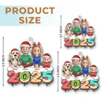 Custom Acrylic Ornament - Personalized Christmas Birthday Gifts For Family, Dog Cat Lovers - Our Family Our Forever