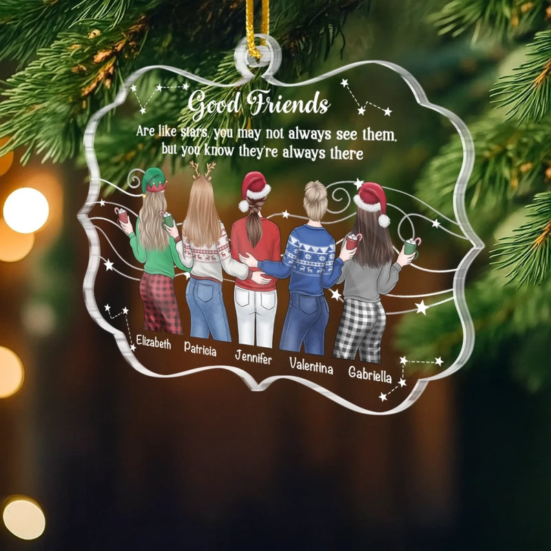 Custom Acrylic Ornament - Personalized Best Friend Christmas Birthday Gifts For Women, Besties, Sisters, BFF - A Journey Without An End