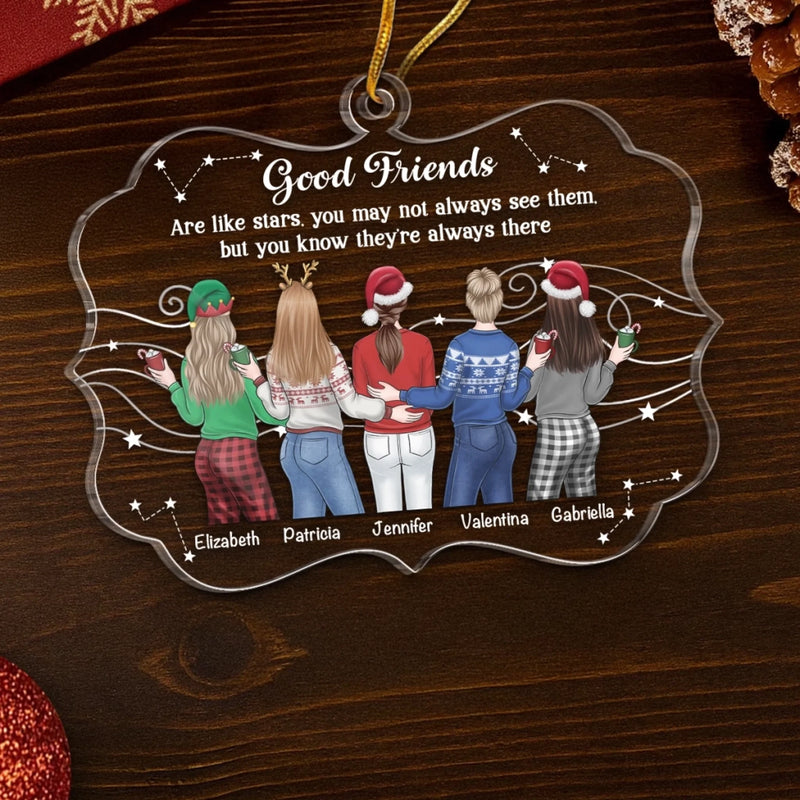 Custom Acrylic Ornament - Personalized Best Friend Christmas Birthday Gifts For Women, Besties, Sisters, BFF - A Journey Without An End