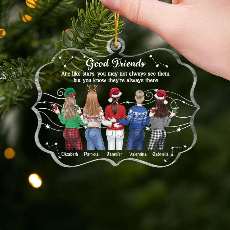 Custom Acrylic Ornament - Personalized Best Friend Christmas Birthday Gifts For Women, Besties, Sisters, BFF - A Journey Without An End