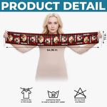 Custom Photo Wool Scarf With Tassel - Personalized  Christmas Birthday Gifts For Dog Cat Lovers, Dog Dad And Mom, Cat Owners - Fetch Queen