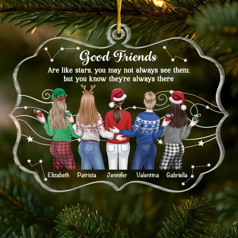 Custom Acrylic Ornament - Personalized Best Friend Christmas Birthday Gifts For Women, Besties, Sisters, BFF - A Journey Without An End