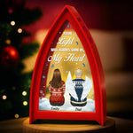 Custom LED Tabletop Lantern Light - Personalized Christmas Memorial Sympathy Gifts For Loss Of Mom, Dad - Your Light Shines Forever