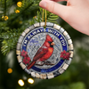 Custom Cardinal Ceramic Ornament - Personalized Christmas Memorial Sympathy Gifts For Loss Of Mom, Dad - A Life That Shines Beyond Goodbye