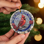 Custom Cardinal Ceramic Ornament - Personalized Christmas Memorial Sympathy Gifts For Loss Of Mom, Dad - A Life That Shines Beyond Goodbye
