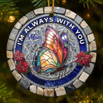 Custom Cardinal Ceramic Ornament - Personalized Christmas Memorial Sympathy Gifts For Loss Of Mom, Dad - A Life That Shines Beyond Goodbye