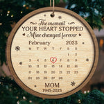 Custom Wood Ornament - Personalized Christmas Memorial Sympathy Gifts For Loss Of Mom, Dad - I’ll Hold You In My Heart Forever