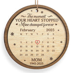 Custom Wood Ornament - Personalized Christmas Memorial Sympathy Gifts For Loss Of Mom, Dad - I’ll Hold You In My Heart Forever
