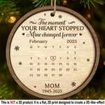 Custom Wood Ornament - Personalized Christmas Memorial Sympathy Gifts For Loss Of Mom, Dad - I’ll Hold You In My Heart Forever