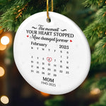 Custom Ceramic Ornament - Personalized Christmas Memorial Sympathy Gifts For Loss Of Mom, Dad - Gone From Sight, Never From Heart