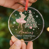 Custom Baby First Christmas Glass Ornament - Personalized Christmas Baby Shower, Gifts For New Moms, New Dads, New Parents - Santa’s Newest Helper