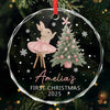 Custom Baby First Christmas Glass Ornament - Personalized Christmas Baby Shower, Gifts For New Moms, New Dads, New Parents - Santa’s Newest Helper