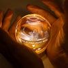 Custom Photo Crystal Globe Lamp - Personalized Baby Shower, Gifts For New Moms, New Dads, New Parents - Tiny Hands Big Love