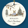 Custom Baby First Christmas Ceramic Ornament - Personalized Christmas Baby Shower, Gifts For New Moms, New Dads, New Parents - Baby’s First Christmas Magic