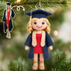 Custom Photo Crochet Acrylic Ornament - Personalized Christmas Graduation Gifts For Him, Her - Forever A Graduate