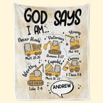 Custom Blanket - Personalized Birthday Gifts For Kids - God Says I Am Truly Loved