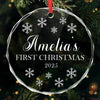 Custom Baby First Christmas Glass Ornament - Personalized Christmas Baby Shower, Gifts For New Moms, New Dads, New Parents - Little Star Shines Bright
