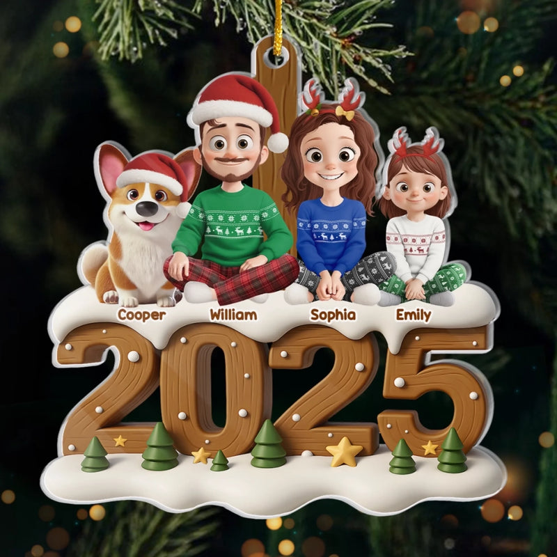 Custom Acrylic Ornament - Personalized Christmas Birthday Gifts For Family, Dog Cat Lovers - Santa’s Favorite Family