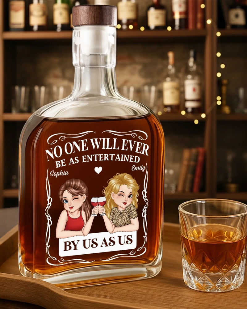 Custom Whiskey Bottle - Personalized Best Friend Birthday Gifts For Women, Besties, Sisters, BFF - Forever Cheers Together