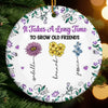 Custom Ceramic Ornament - Personalized Best Friend Christmas Birthday Gifts For Women, Besties, Sisters, BFF - Besties Make Spirits Bright