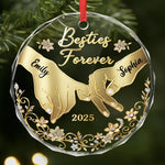 Custom Circle Glass Ornament - Personalized Christmas Best Friend Birthday Gifts For Women, Besties, Sisters, BFF - My Person My Bestie