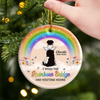 Custom Rainbow Bridge Ceramic Ornament - Personalized Pet Christmas Memorial Sympathy Gifts For Dogs - My Sky Companion