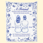 Custom Blanket - Personalized Best Friend Birthday Gifts For Women, Besties, Sisters, BFF - A Hug From Me To You