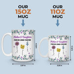 Custom Mug - Personalized Birthday Gifts For Mom, Daughter - Forever Linked As Family