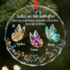 Custom Circle Glass Ornament - Personalized Best Friend Christmas Birthday Gifts For Women, Besties, Sisters, BFF - Together We Make Life Sweeter