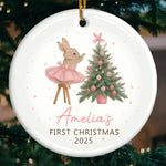 Custom Baby First Christmas Ceramic Ornament - Personalized Christmas Baby Shower, Gender Reveal Gifts For New Moms, New Dads, New Parents - Little Joy Big Love