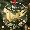 Custom Circle Glass Ornament - Personalized Christmas Best Friend Birthday Gifts For Women, Besties, Sisters, BFF - My Person My Bestie