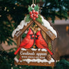 Custom Cardinal Wood Ornament - Personalized Christmas Memorial Sympathy Gifts For Loss Of Mom, Dad - Memories Carry Us Through Time