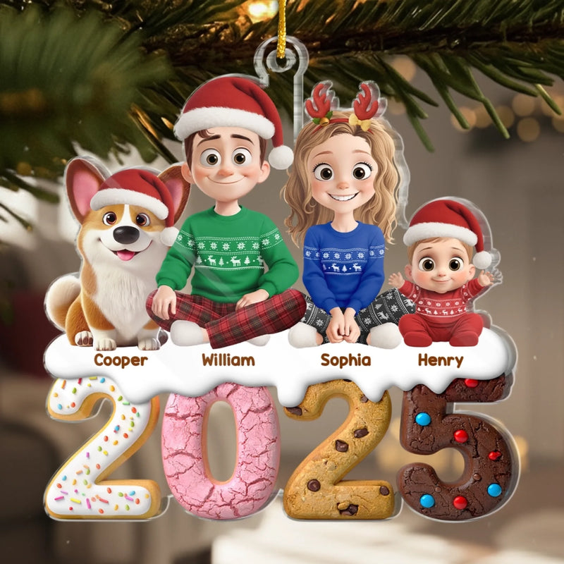 Custom Acrylic Ornament - Personalized Christmas Birthday Gifts For Family, Dog Cat Lovers - United In Joy