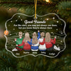 Custom Acrylic Ornament - Personalized Best Friend Christmas Birthday Gifts For Women, Besties, Sisters, BFF - Christmas Shines Brighter With Besties