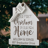 Custom First Christmas In New Home Wood Ornament - Personalized Anniversary Christmas Wedding Gifts For Husband And Wife, Him And Her, New Homeowners, Couples, Friends - Our Story Begins Here