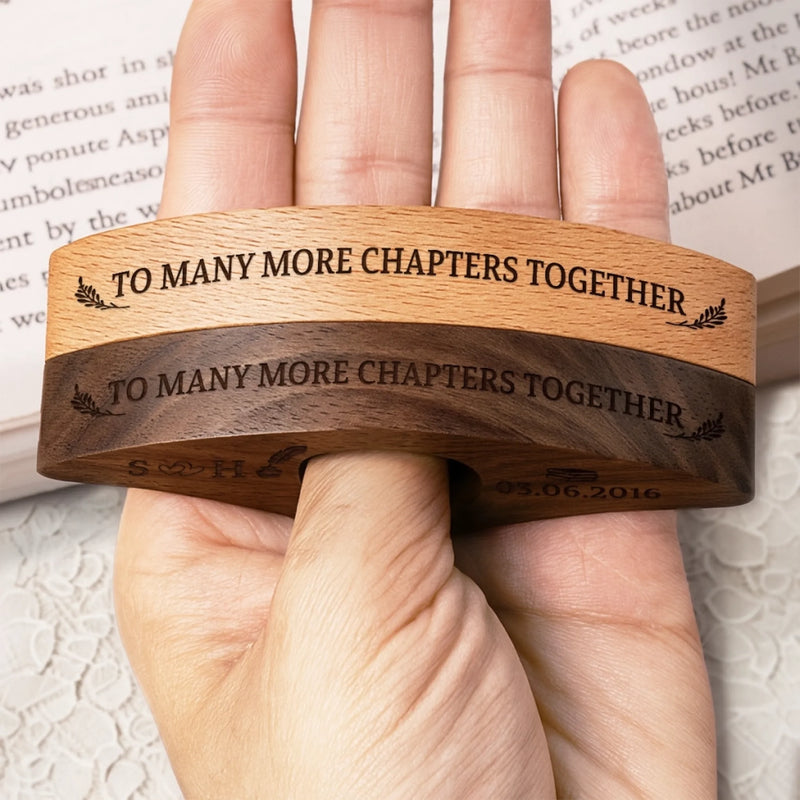 Custom Book Page Holder - Personalized Christmas Bookish Gifts For Husband And Wife, Book Lovers, Bookworms, Readers - Lost In Stories Found In Words