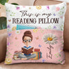 Custom Flower Pocket Pillow - Personalized Bookish Gifts For Book Lovers, Bookworms, Readers - Reading Is My Therapy
