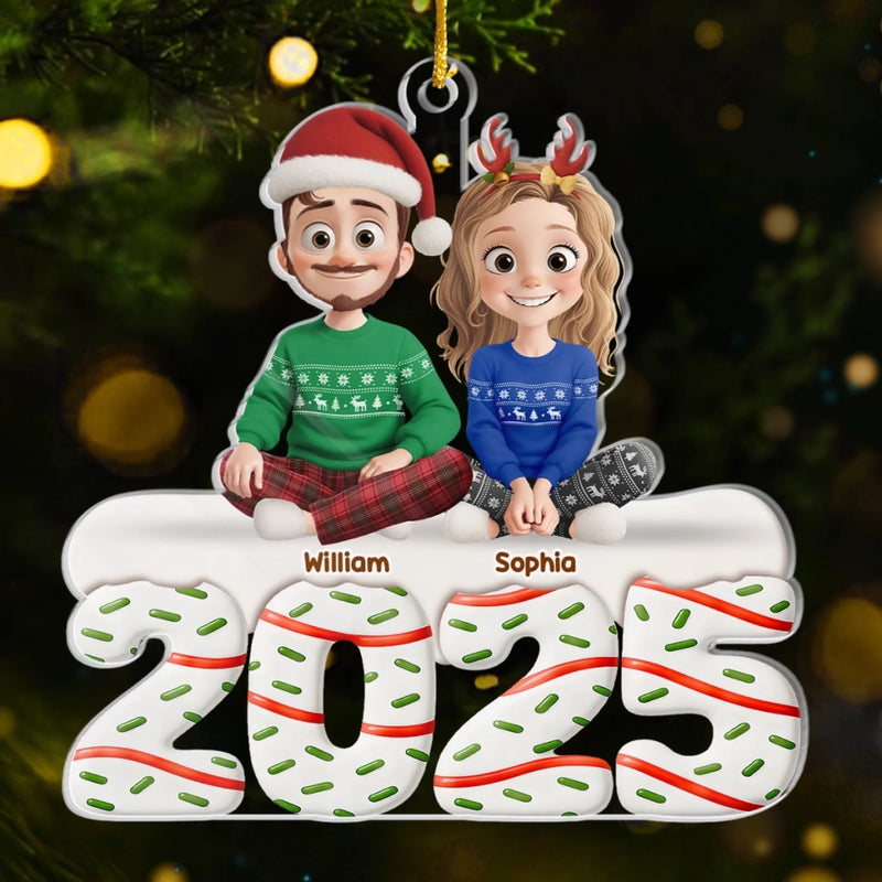 Custom Acrylic Ornament - Personalized Christmas Birthday Gifts For Couples, Family, Husband and Wife, Him and Her - Our Family Is The Best Gift Of All