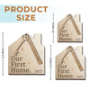 Custom First Christmas In New Home Wood Ornament - Personalized Anniversary Christmas Wedding Gifts For Husband And Wife, Him And Her, New Homeowners, Couples, Friends - Our First Home Journey Begins
