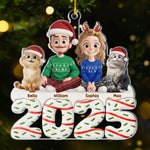Custom Acrylic Ornament - Personalized Christmas Anniversary Birthday Gifts For Couples, Family, Husband and Wife, Cat Lovers, Cat Owners - Home Is Filled With Love And Gentle Purrs