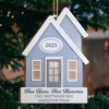 Custom First Christmas In New Home Wood Ornament - Personalized Anniversary Christmas Wedding Gifts For Husband And Wife, Him And Her, New Homeowners, Couples, Friends - Together Under One Roof