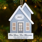 Custom First Christmas In New Home Wood Ornament - Personalized Anniversary Christmas Wedding Gifts For Husband And Wife, Him And Her, New Homeowners, Couples, Friends - Together Under One Roof
