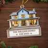 Custom Photo First Christmas In New Home Ceramic Ornament - Personalized Anniversary Christmas Wedding Gifts For Husband And Wife, Him And Her, New Homeowners, Couples, Friends - First Cozy Christmas