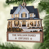 Custom Photo First Christmas In New Home Wood Ornament - Personalized Anniversary Christmas Wedding Gifts For Husband And Wife, Him And Her, New Homeowners, Couples, Friends - Love Fills Home