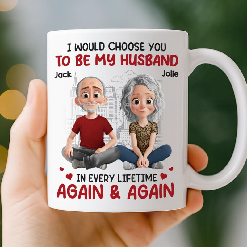 Custom Mug - Personalized Anniversary Wedding Gifts For Husband And Wife, Him And Her - Two Hearts One Love