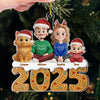 Custom Acrylic Ornament - Personalized Christmas Birthday Gifts For Family, Dog Cat Lovers - Gingerbread Dreams, Family Themes