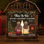 Custom LED House Lantern Light - Personalized Christmas Birthday Gifts For Mom, Dad, Brother, Sister, Kids - Always In Our Hearts And Thoughts
