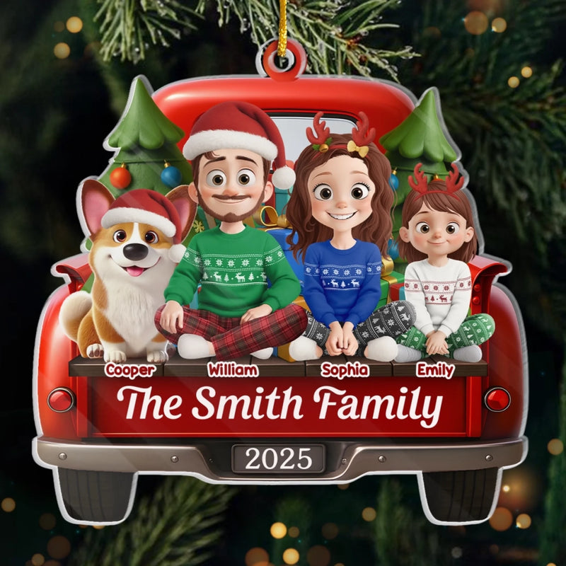 Custom Acrylic Ornament - Personalized Christmas Birthday Gifts For Family, Dog Cat Lovers - All Roads Lead To Family