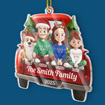 Custom Acrylic Ornament - Personalized Christmas Birthday Gifts For Family, Dog Cat Lovers - All Roads Lead To Family